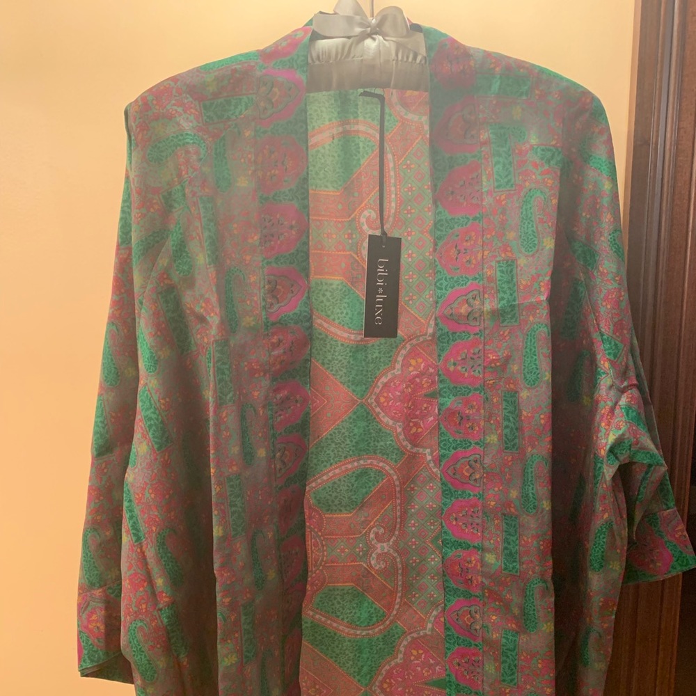Jacket-Duster-Pure Silk Custom Designed Print